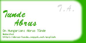 tunde abrus business card