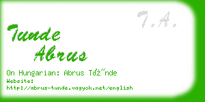 tunde abrus business card